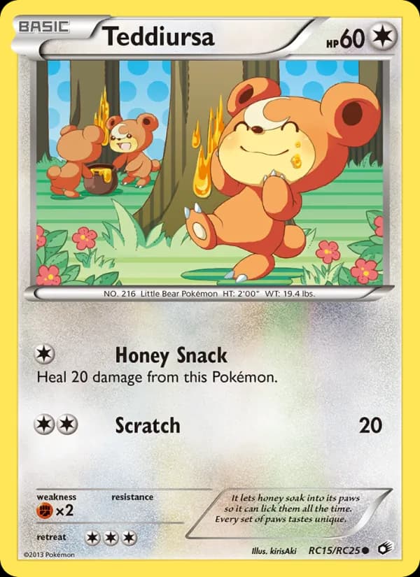 Teddiursa card in English
