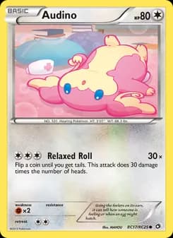 Audino card in English