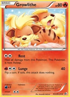 Growlithe card in English