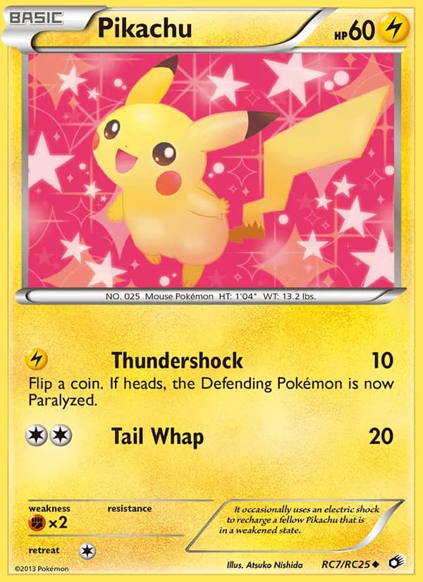 Pikachu card in English