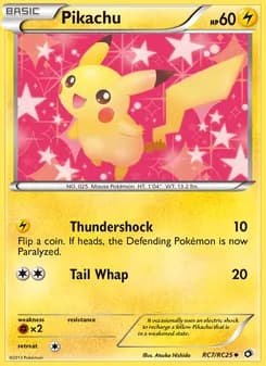 Pikachu card in English