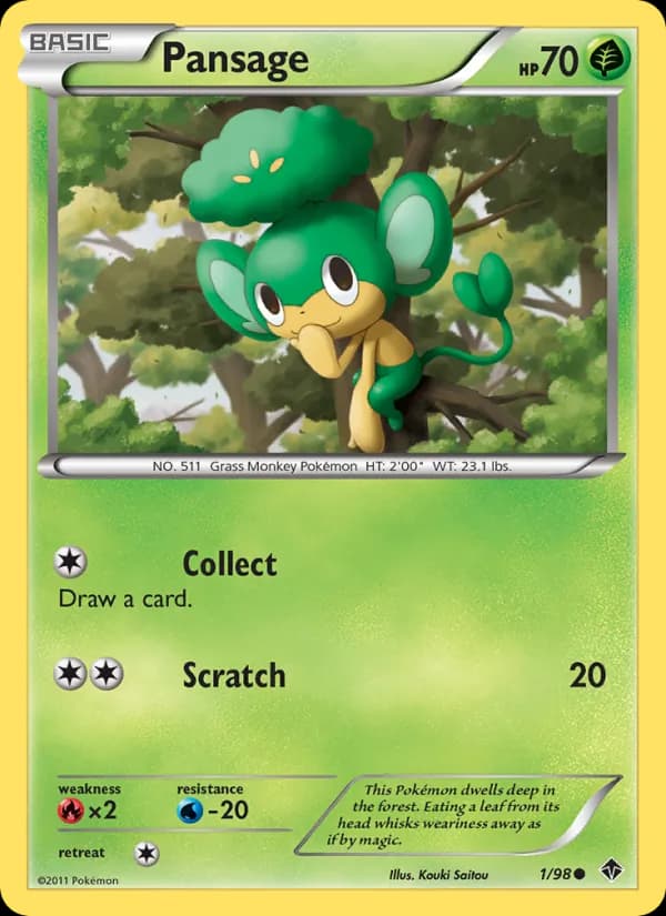 Pansage card in English