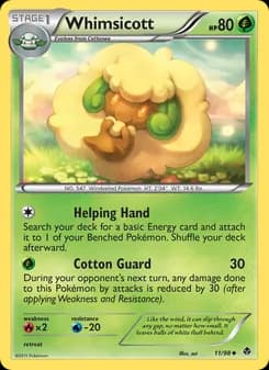 Whimsicott card in English