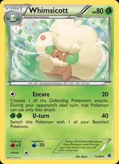 Whimsicott card in English