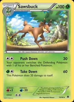 Sawsbuck card in English