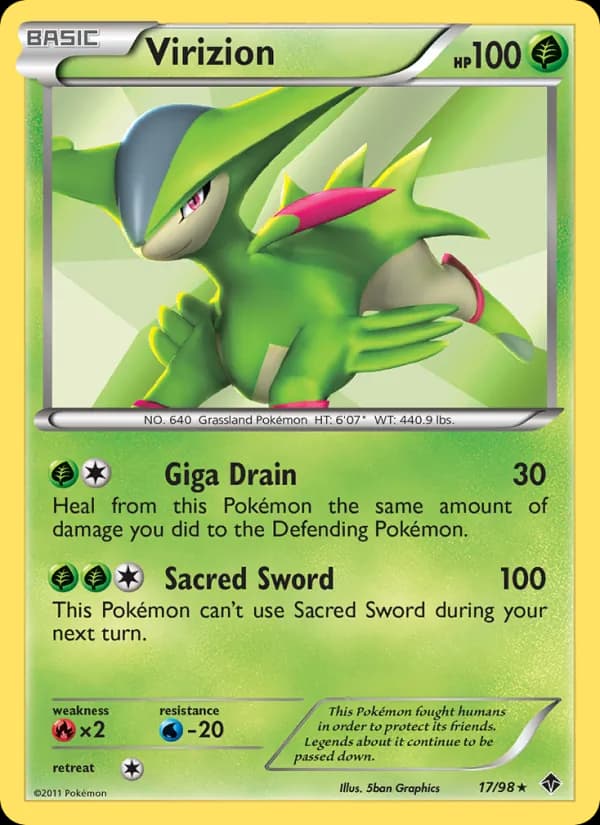 Virizion card in English