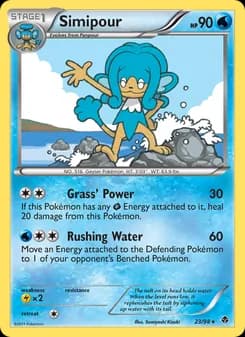 Simipour card in English