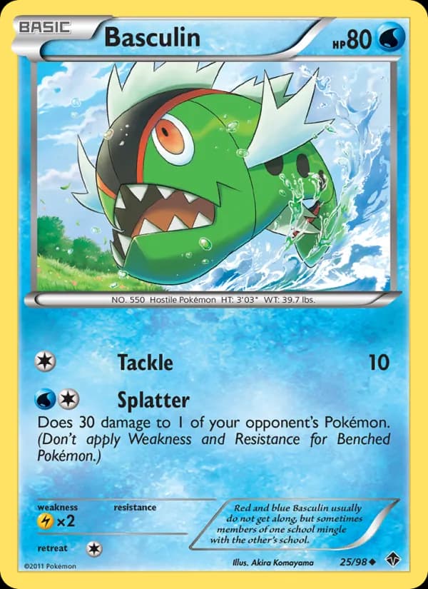 Basculin card in English