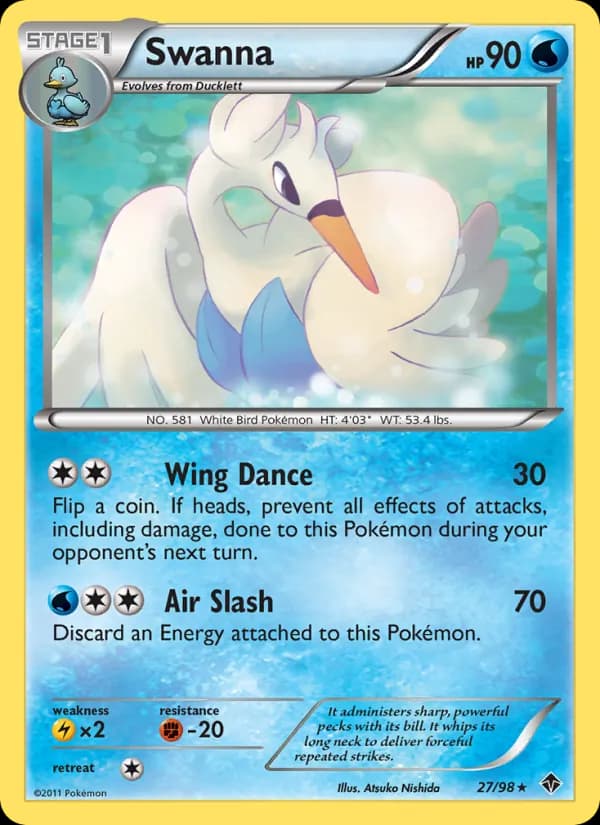 Swanna card in English