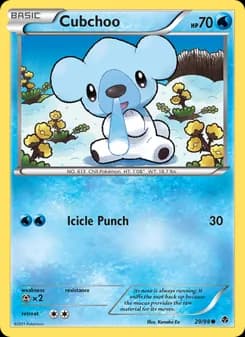Cubchoo card in English