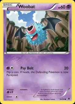 Woobat card in English