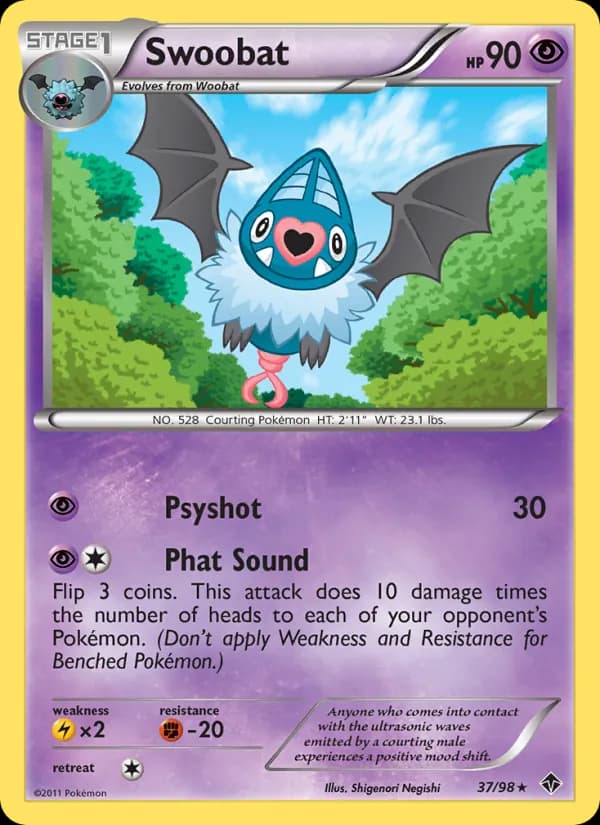 Swoobat card in English