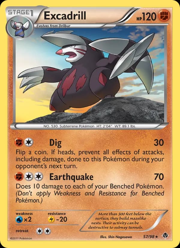 Excadrill card in English