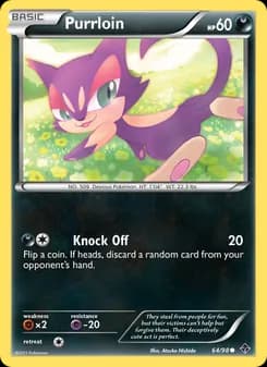 Purrloin card in English