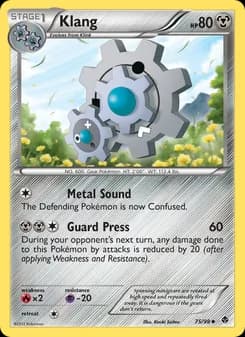 Klang card in English