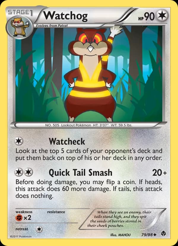 Watchog card in English