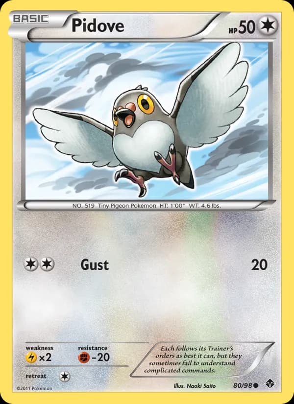 Pidove card in English