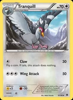 Tranquill card in English