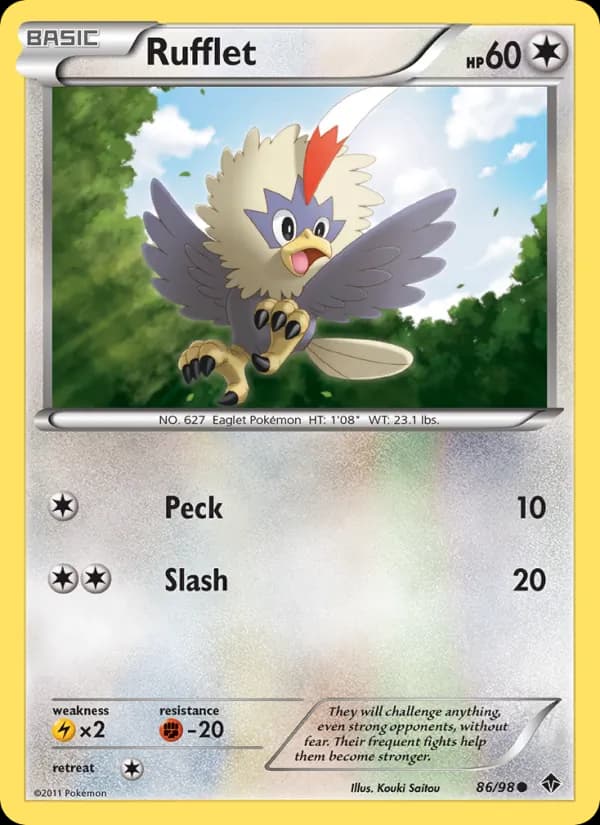Rufflet card in English