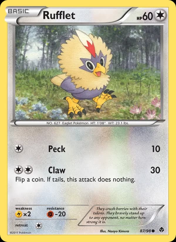 Rufflet card in English