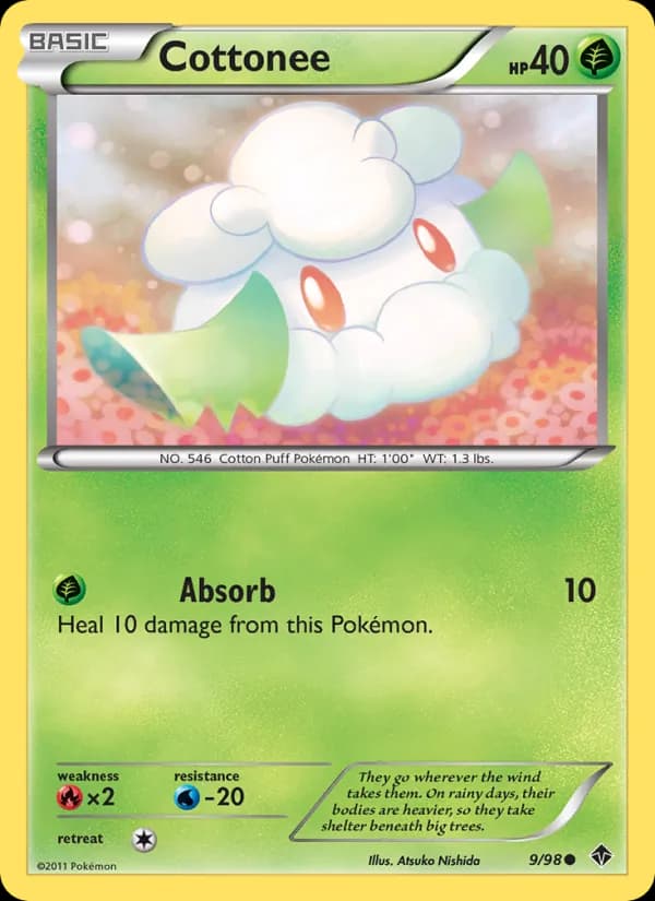 Cottonee card in English