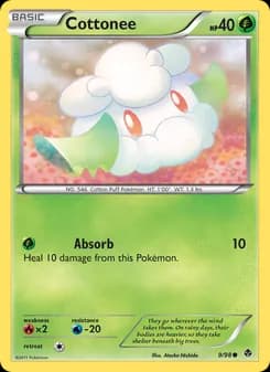 Cottonee card in English