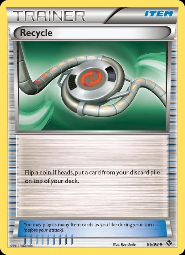 Recycle card in English