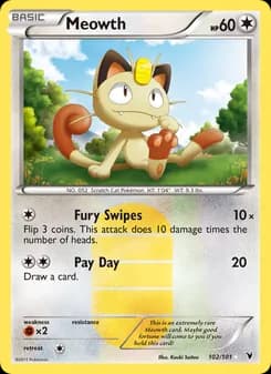 Meowth card in English