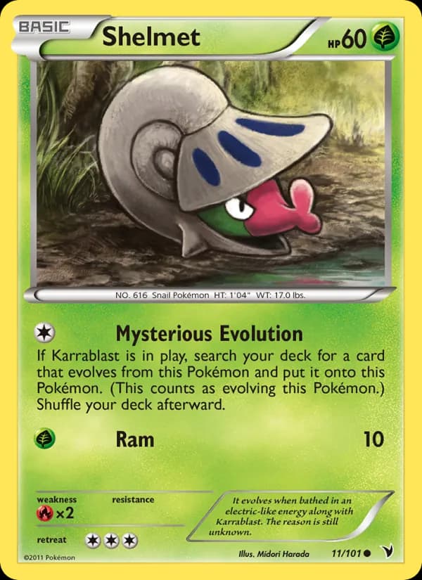 Shelmet card in English