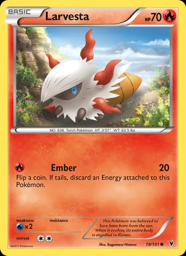 Larvesta card in English
