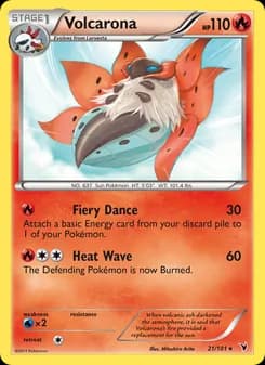 Volcarona card in English