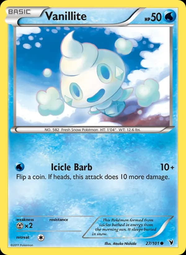 Vanillite card in English