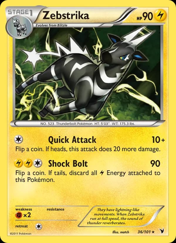 Zebstrika card in English