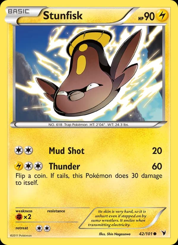 Stunfisk card in English