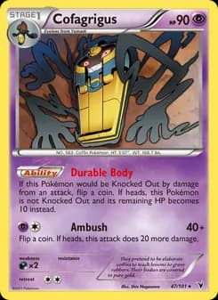 Cofagrigus card in English
