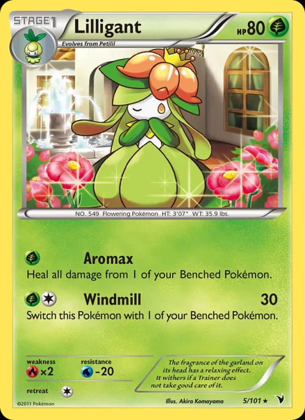 Lilligant card in English