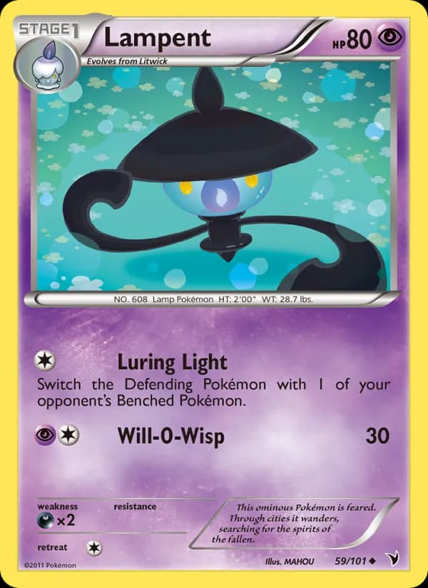 Lampent card in English