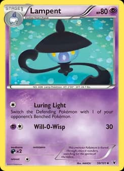 Lampent card in English