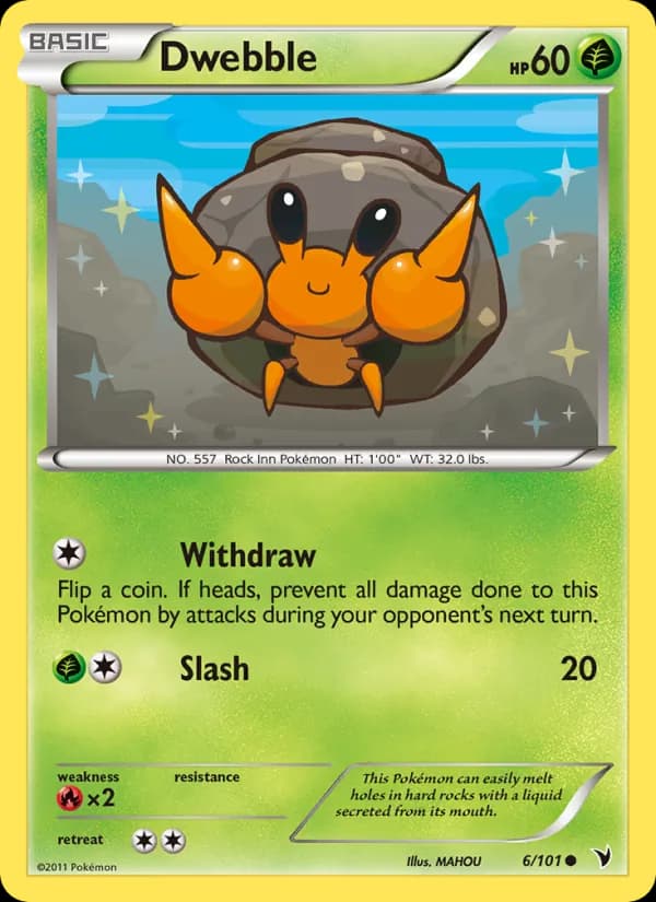 Dwebble card in English