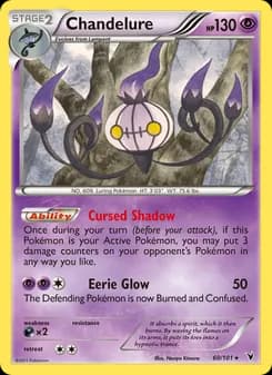 Chandelure card in English
