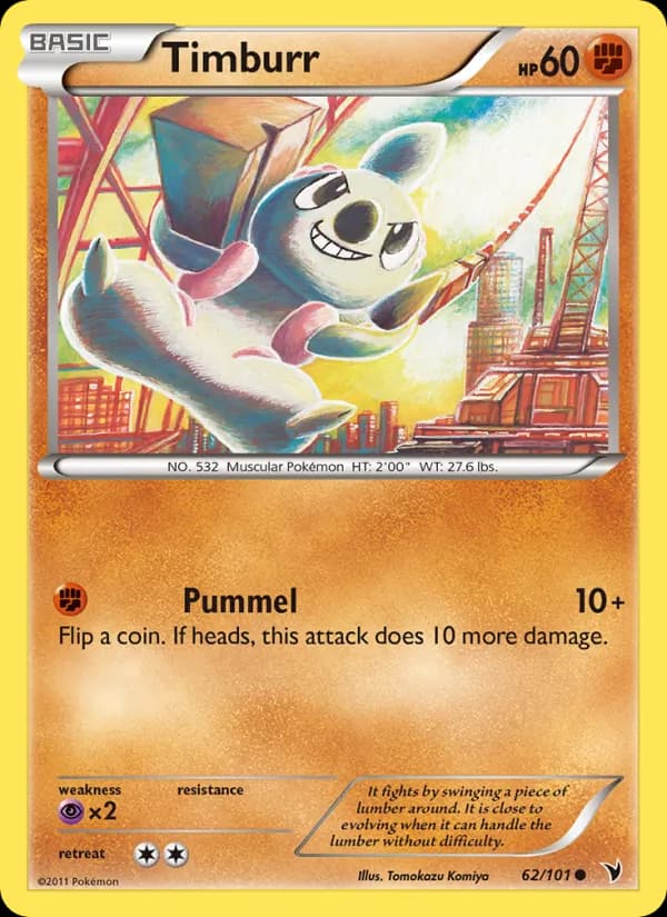Timburr card in English