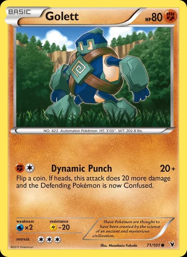 Golett card in English