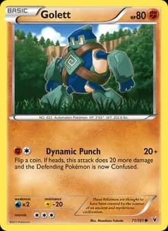 Golett card in English