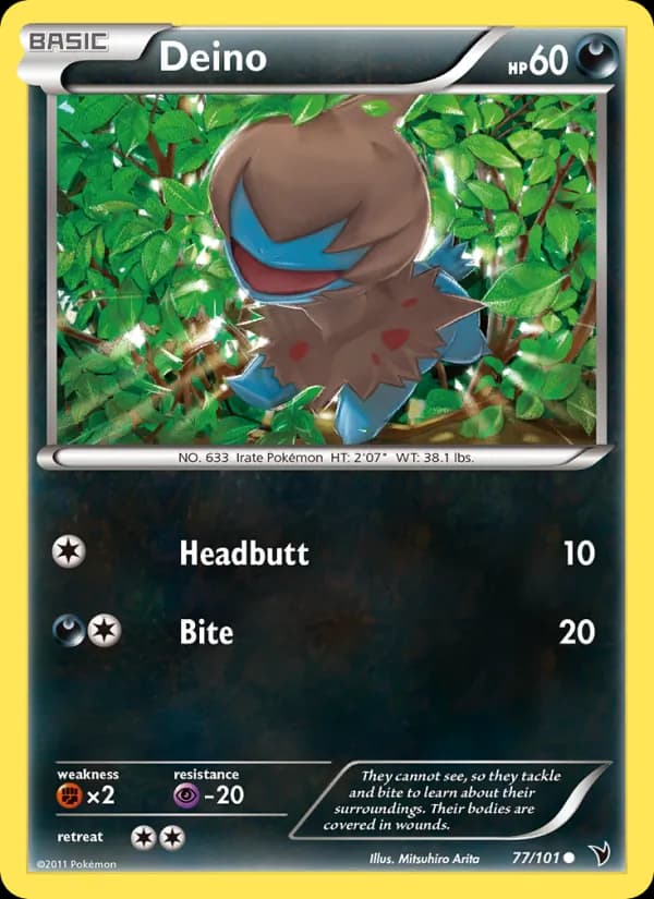 Deino card in English