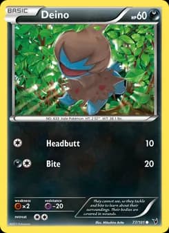 Deino card in English