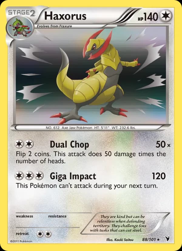 Haxorus card in English