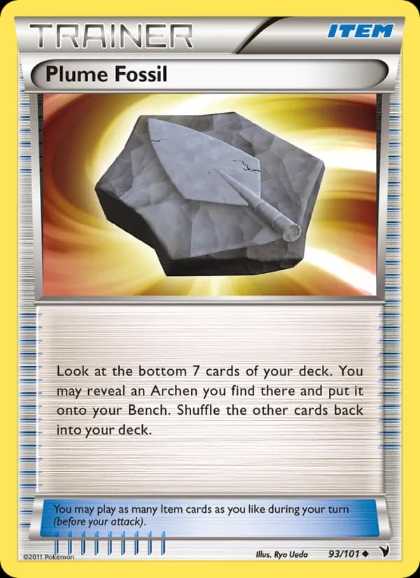 Plume Fossil card in English