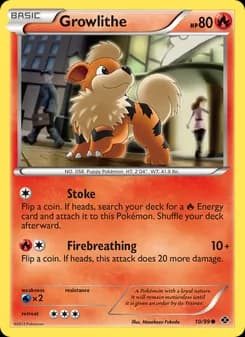 Growlithe card in English