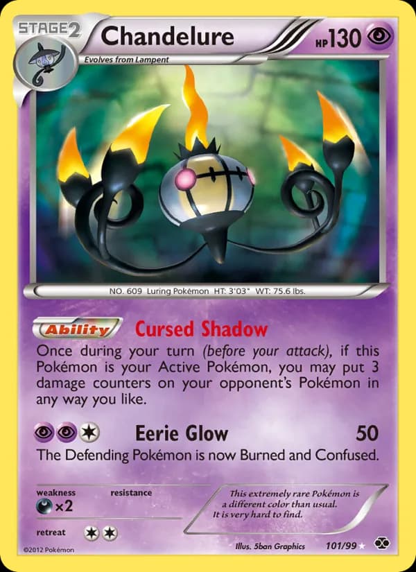 Chandelure card in English