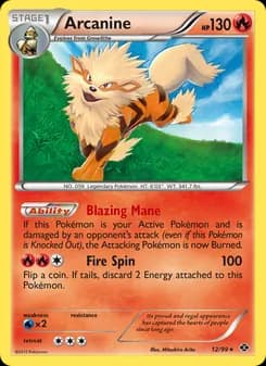 Arcanine card in English
